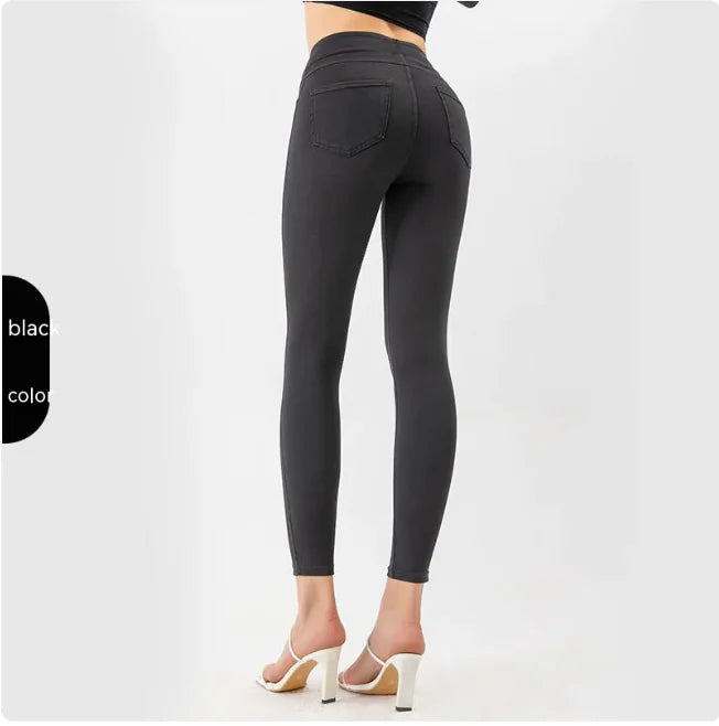 Women's High-Waist Denim Leggings