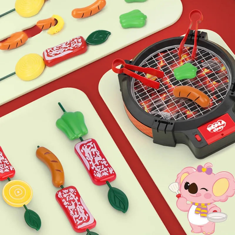 Kids' Play Kitchen Set – Electric Oven & Hot Pot