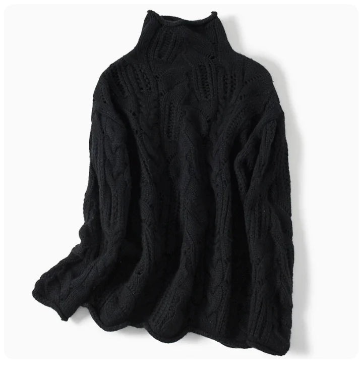 High-Neck Loose Pullover