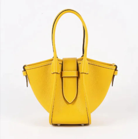 Top-Grain Leather Tote Handbag