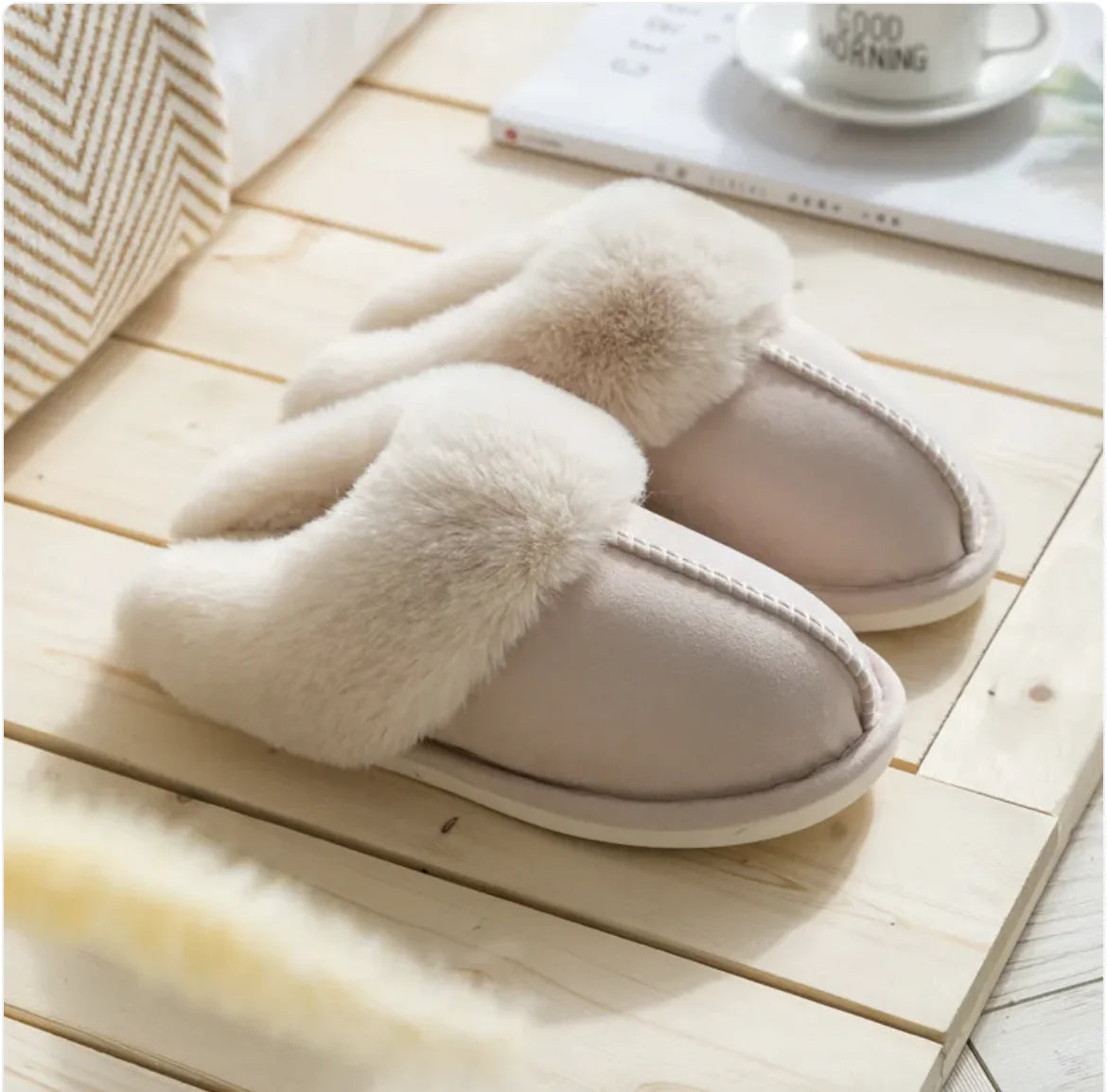 Women's Plush Cotton Slippers