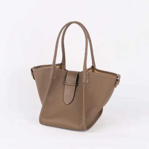 Top-Grain Leather Tote Handbag