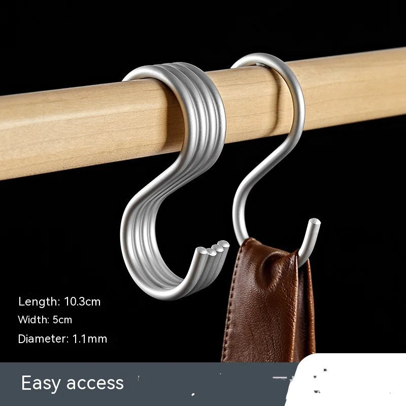 Aluminum Alloy S-Shaped Scarf & Bag Hook