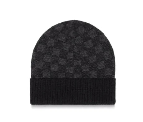 Chessboard Plaid Knitted Hat