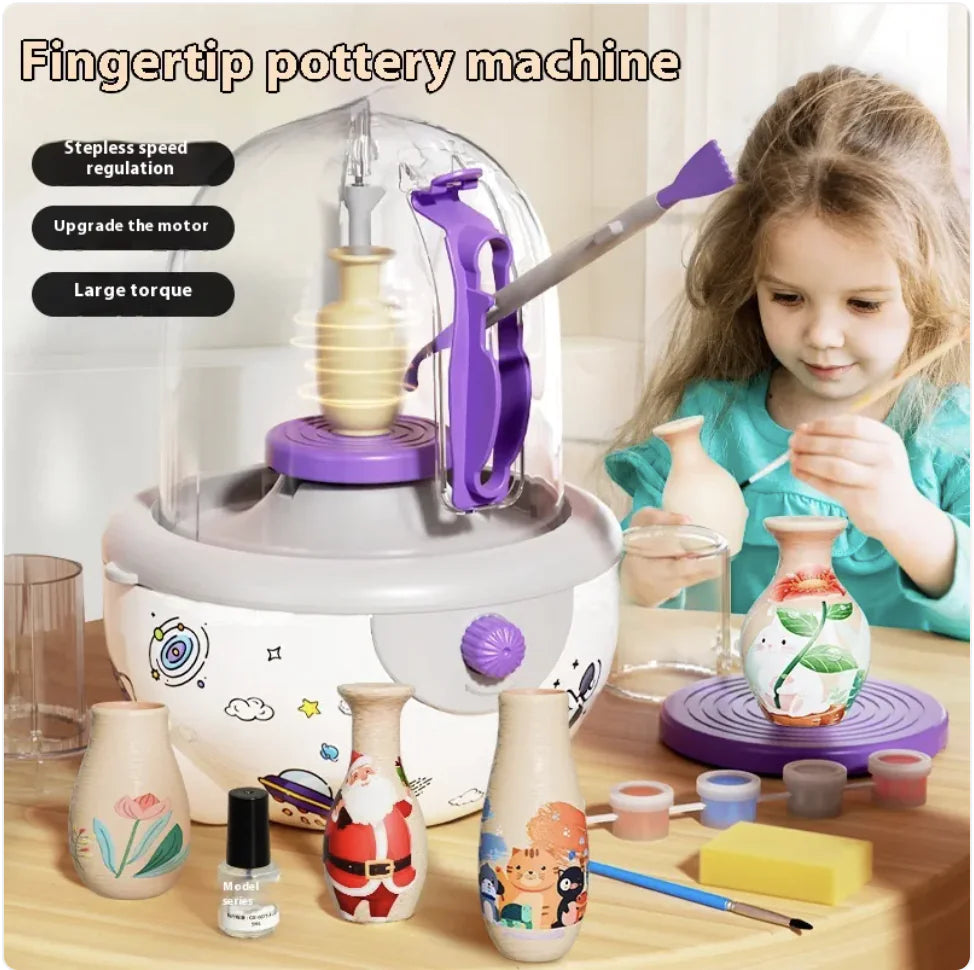 Electric DIY Pottery Wheel with Hand Painting Tool Kit