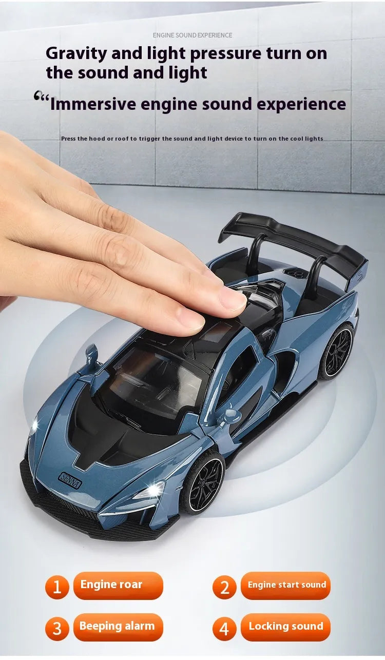 Acousto-Optic Metal Simulation Alloy Car Toy