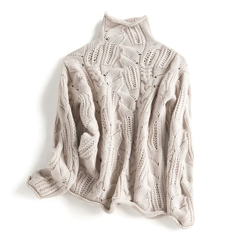 High-Neck Loose Pullover