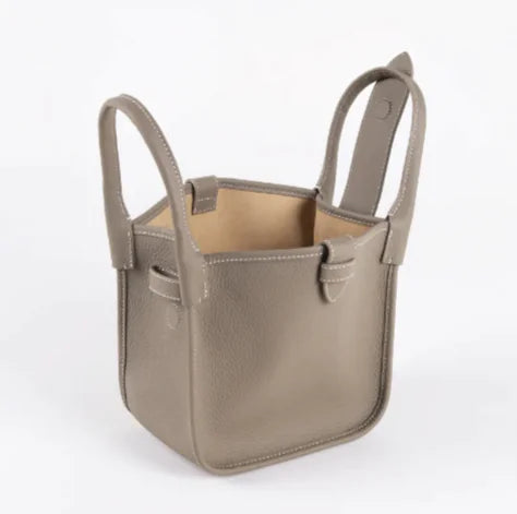 Top-Grain Leather Tote Handbag