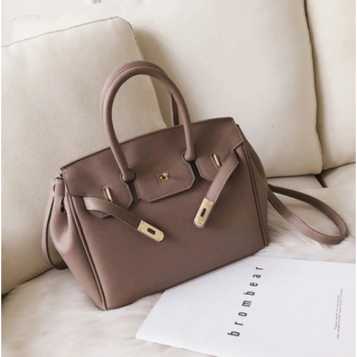 Palm Platinum Leather Bag