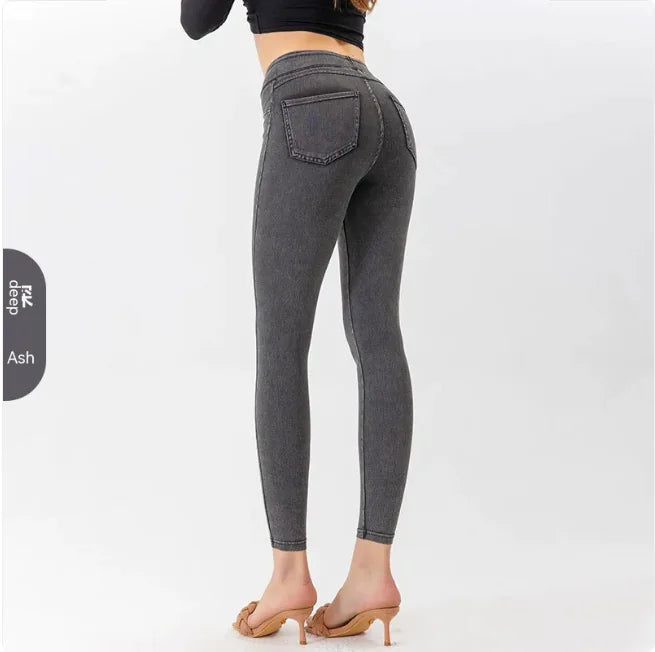 Women's High-Waist Denim Leggings