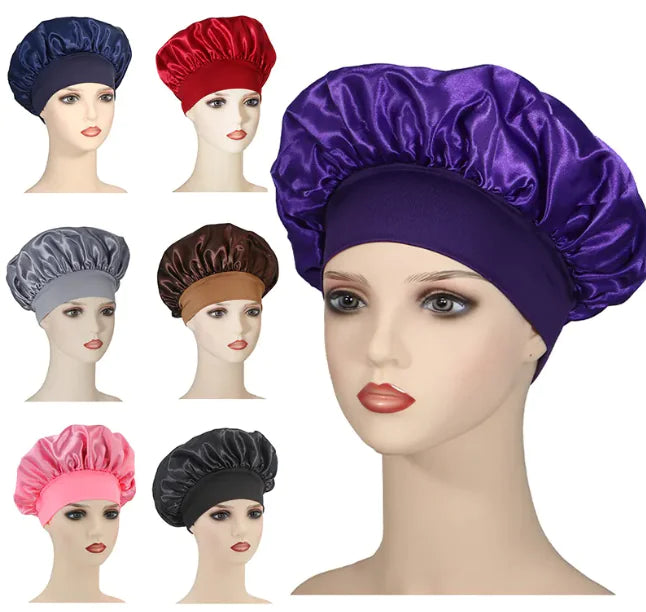 Wide-Edge Elastic Shower Cap