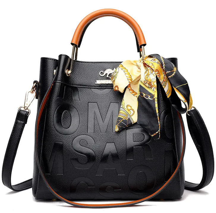 Elegant Embossed Leather Handbag