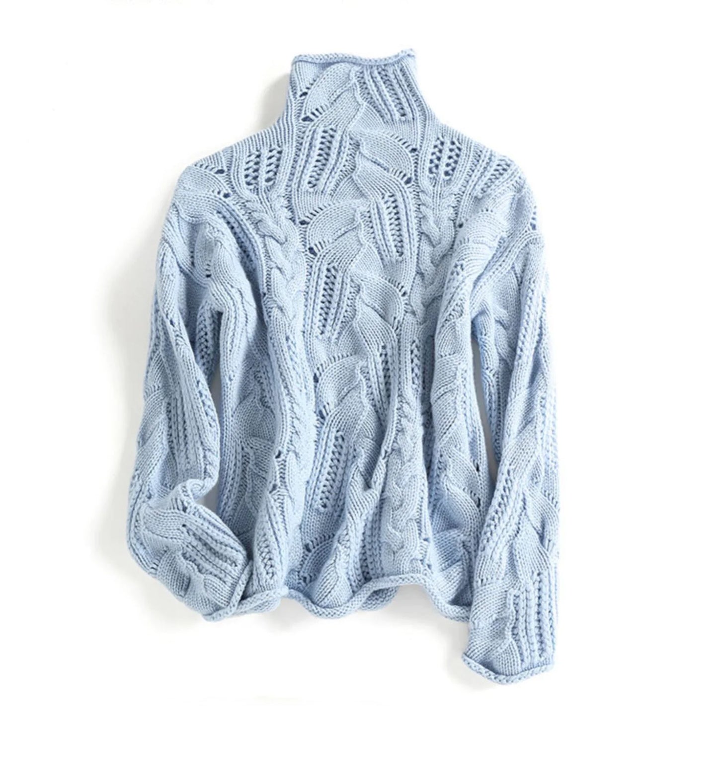 High-Neck Loose Pullover