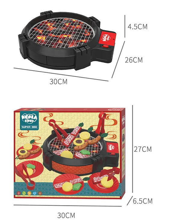 Kids' Play Kitchen Set – Electric Oven & Hot Pot