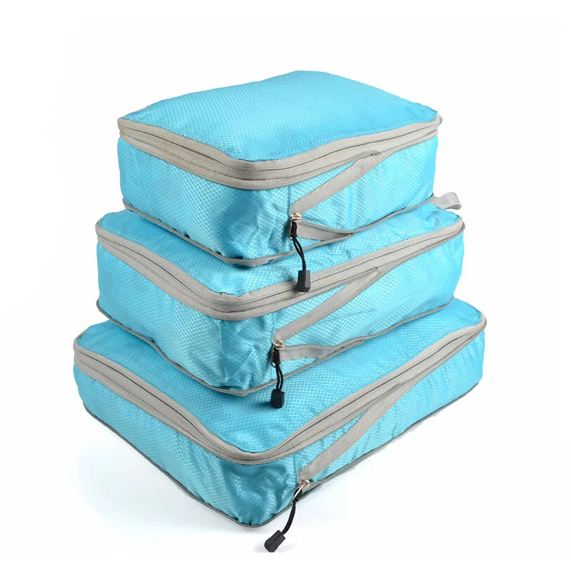 Portable Nylon Compression Travel Storage Bag Set