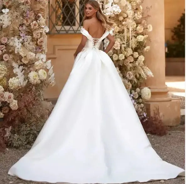 Mermaid Bride Dress with Detachable Train