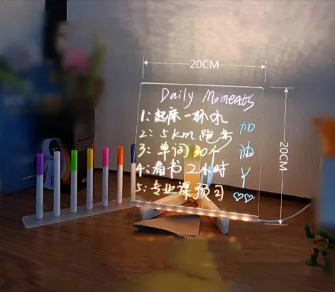 Transparent Luminous Acrylic Note Board