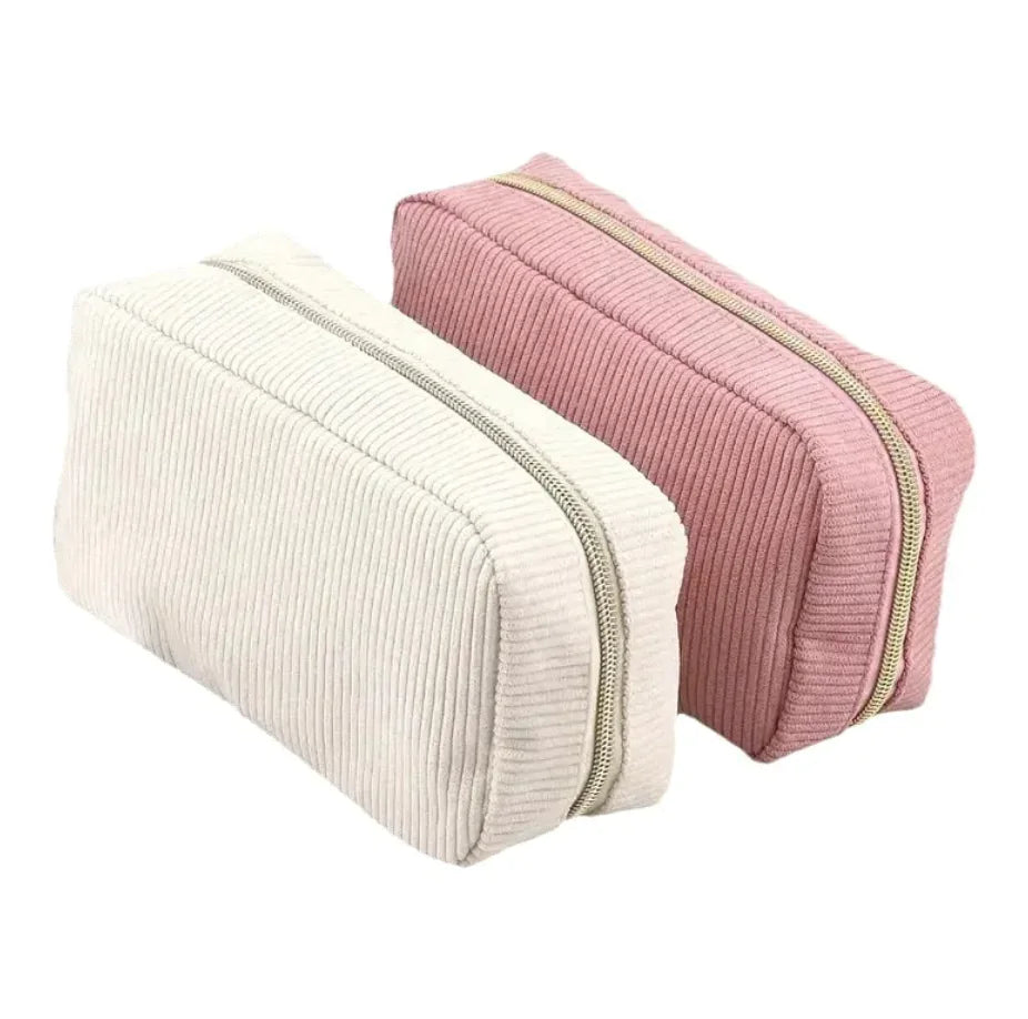 Corduroy Cosmetic Storage Bag