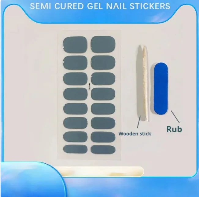 Semi-Curing Gel Nail Wraps – Long-Lasting & Waterproof